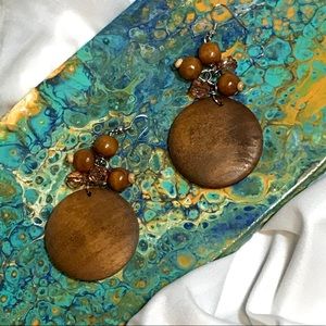 Boho Wooden Dangle Earrings